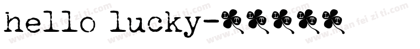 hello lucky字体转换